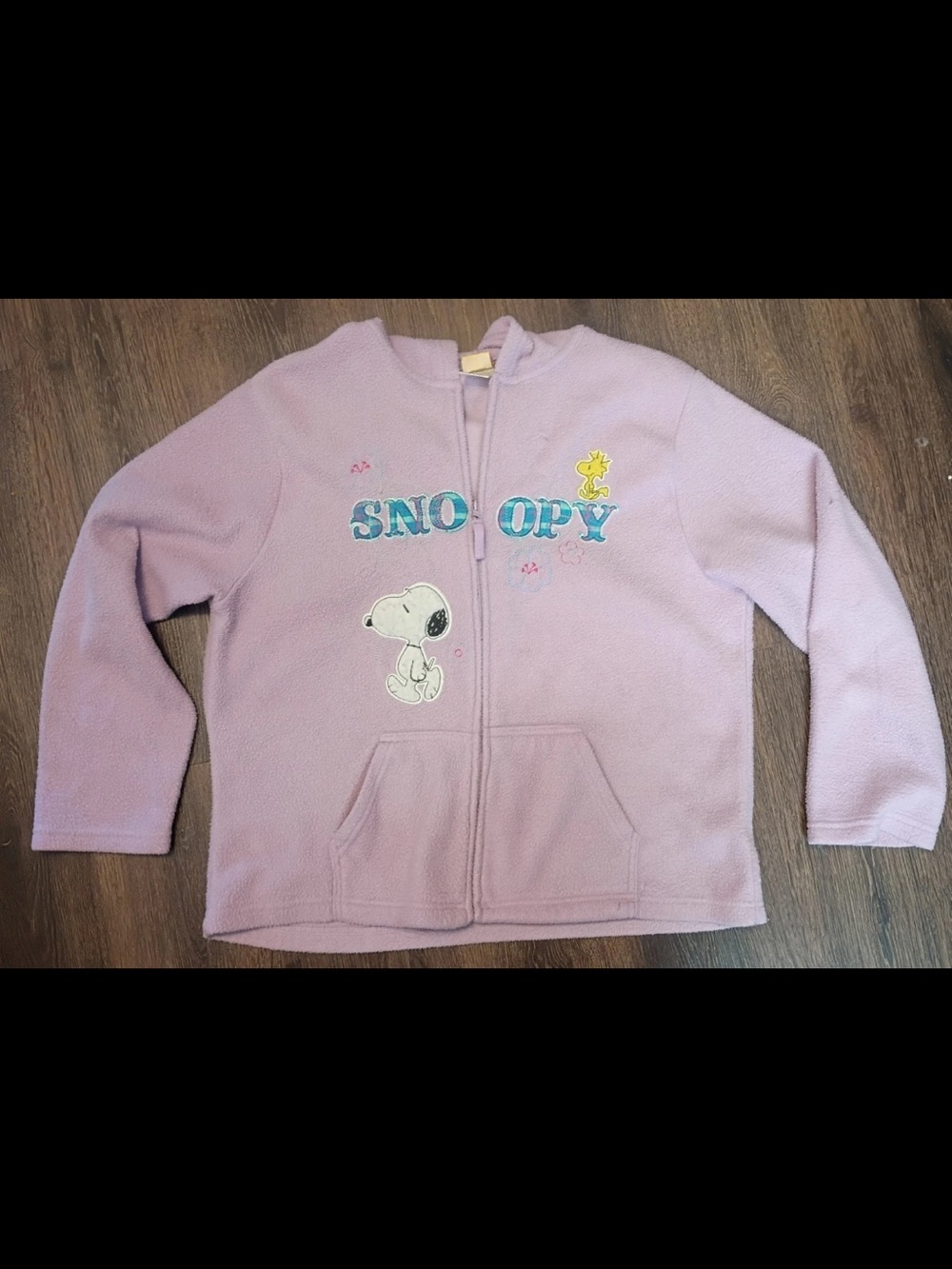 Vintage Snoopy Peanuts Full zip fleece jacket Size XL READ